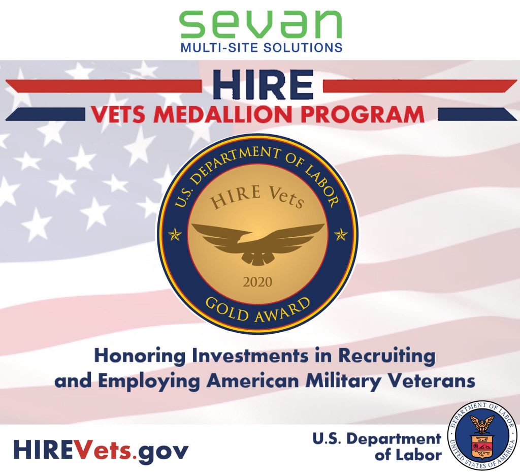 Sevan Awarded 2020 Gold Hire Vets Medallion Award 2 HIREVets 2020 Website Graphic
